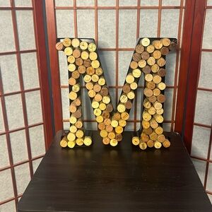 Home Decor Shabby Chic Letter M Filled with Wine Corks 🍷